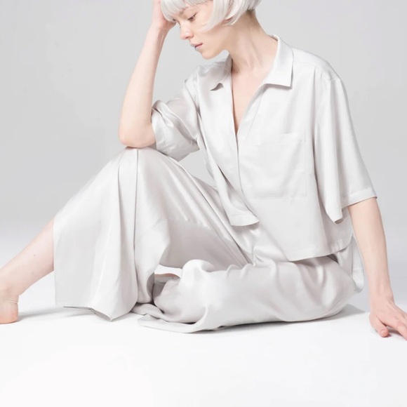 Slate gray brand new unworn pajama and loungewear two piece set - Picture 4 of 5